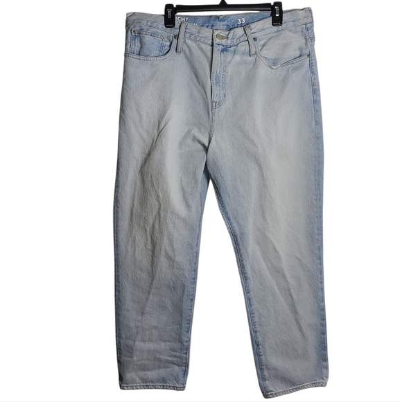 J. CREW Slouchy Boyfriend Jean Light Wash Blue Size 33 - Picture 1 of 16